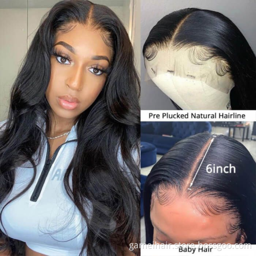 wholesale cheap high quality100% virgin natural brazilian long Body Wave 13x4"13x6" transparent Closure Lace Wig human hair wigs
